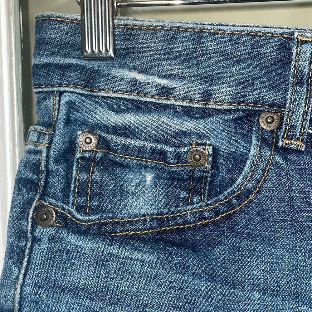 Aeropostale women teen juniors blue medium denim jean short shorts size 5/6 - Picture 5 of 9